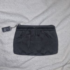 Coach Black Textured Wristlet